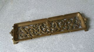 Antique Ornate Brass 19th Century - Pen Tray - Medusa - Maker Townshend & Co