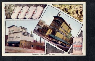A577 Postcard Advertising For Voigt Milling Co Mi Flour Factory