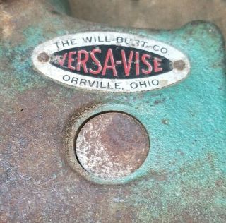 Will - Burt Co Versa - Vise 2 1/2 x 3 1/2 Tall Jaws Gunsmith Machinist Vintage tool 6