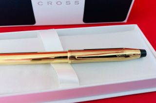 CROSS CENTURY II 10 Karat Rolled Gold Filled B/P Pen W/Gift Box.  Made U.  S.  A. 2