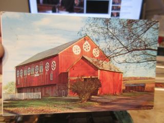 Vintage Old Postcard Pennsylvania Smithville Hex Barn Signs Dutch Country Pa