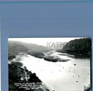 Real Photo Postcard L,  1540 Looking Up Klamath River Over Sportsman Cannery,  Ca