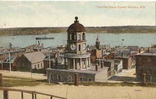 Antique Post Card The Old Clock Tower Halifax Ns Nova Scotia Unposted