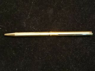 Vintage Authentic S.  T.  Dupont Marked 925 Gold Plated Ballpoint Pen (eoeg93)