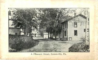 Eatonville Pa View Of A Pleasant Street And Houses Pre 1907