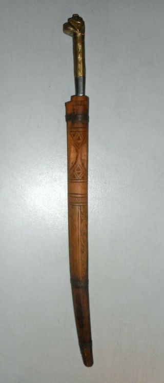Old Long Dagger Flissa Algerian Xixth Century,  Finely Decorated