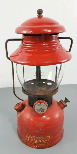 Vintage Coleman Red 200a Lantern Dated 4 - 53 1953 200a