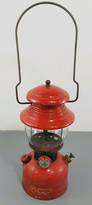Vintage Coleman Red 200A Lantern Dated 4 - 53 1953 200A 4