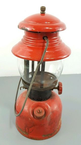 Vintage Coleman Red 200A Lantern Dated 4 - 53 1953 200A 5
