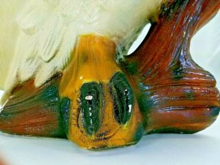 Vintage Ceramic Owl Lamp 60 ' s 70 ' s Statue Light 31” Huge Bird,  Glass Eyes,  mcm 8
