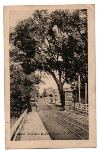 Nyc York City Queens Fort Ft.  Totten Entrance Military Postcard