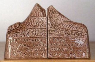 Vampire Peak South Dakota Vintage Salt Pepper Set Souvenir Building Ceramic