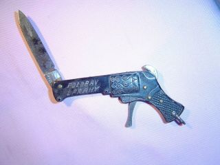 Wwi - Wwii German Folding Pocket Knife Drgm Gun - Pistol Knife Rare Germany D.  R.  G.  M