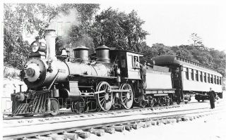 9cc999e Rp 2ndgen Neg 1900s Ann Arbor Railroad 4 - 4 - 0 Loco 10 Beulah Franfort Run