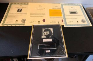 Beatles George Harrison Hair Lock W Photo Autograph Certified Loa