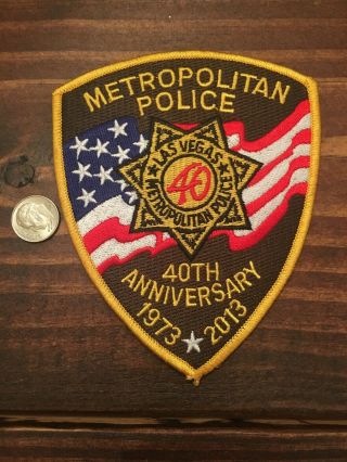 Las Vegas Metropolitan Police Sheriff Patch Metro Anniversary 40 Year Nevada Nv