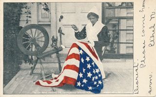 Betsy Ross Making The First United States Flag Patriotic Postcard – Udb - 1907