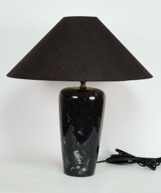 Black Marble Oblong Teardrop Shaped Desk Lamp