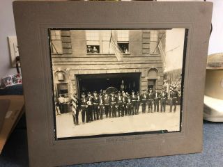 Large 1940 Shamokin Pa Firefighting Fire Fighter Fire Company Early Real Photo