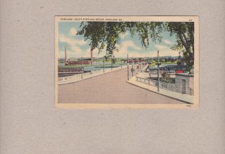 Vintage Postcard South Portland Bridge Maine