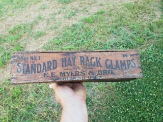 Fe Myers Hay Rack Clamps Wood Crate Spriestersbach Bros Charlestown Indiana In