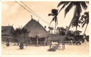 C.  1930 Rppc Snack Bar Tahiti Beach Coral Gables Fl