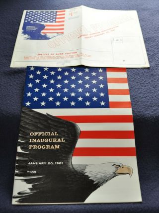 Vintage 1961 President John F.  Kennedy Official Inaugural Program & Envelope