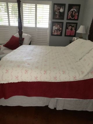 Vintage Simply Shabby Chic Rachel Ashwell Q/F Quilt With STD Pillow Sham 4