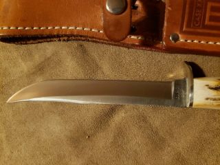 CASE XX USA 1977 516 - 5 SSP STAG BLUE SCROLL KNIFE SHEATH 6