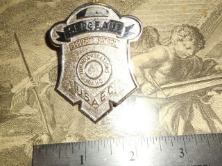 Idaho Atomic Energy Security Hat badge.  USAEC.  cold war.  nuclear security 4