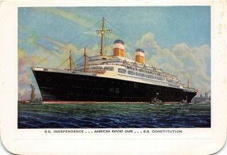 Ss Independence American Export Lines C1929 Postcard Luxury Cruise Liner Ship