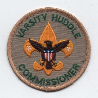 Varsity Huddle Commissioner (vhc2 1989 - 95) Position Patch,  Clear Plastic Back