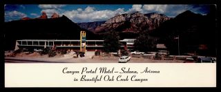 Vintage Elongated Pc Canyon Portal Motel Sedona Az Advertising Oak Creek Canyon