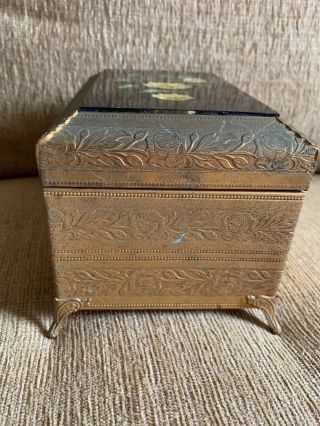 VINTAGE SWISS LADOR (PRE REUGE) MUSICAL JEWELRY CASE MUSIC BOX 4