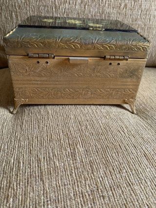 VINTAGE SWISS LADOR (PRE REUGE) MUSICAL JEWELRY CASE MUSIC BOX 5
