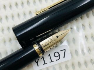 Y1197 RARE PILOT Hira Makie Cranes Fountain Pen Black 14K Gold 585 F 2