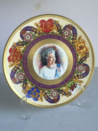 Ltd Ed.  Caverswall Queen Elizabeth Ii Golden Jubilee Portrait Plate 2002 596