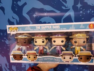 2019 Disney D23 Expo 4 " Funko Pop Disneyland Dapper Dans 4 Pack - In Hand