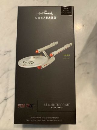 Sdcc 2019 Hallmark Keepsake Star Trek I.  S.  S.  Enterprise Ornament Event Exclusive