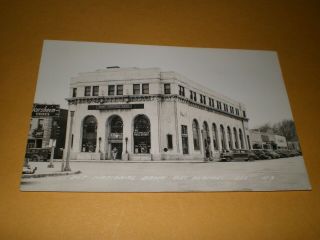 Old 1949 Rppc View 1st National Bank Des Plaines Il Illinois Photo Postcard