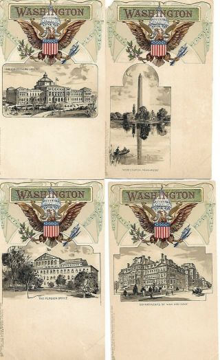 1901 Washington Dc Heraldic,  Set Of Ten 
