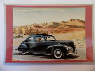 1940 Lincoln On Route 66 Post Card,  Printed In 1990.  S&h