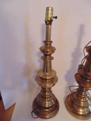 Vintage Brass Gothic Baroque Style Candlestick Table Lamps 2