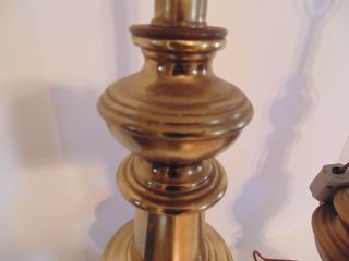 Vintage Brass Gothic Baroque Style Candlestick Table Lamps 3