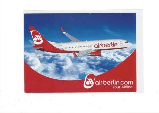 Air Berlin Airlines Issued Boeing 737 - 800 Cont/l Postcard 6