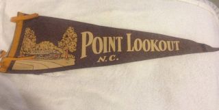 Point Lookout North Carolina Retro Vintage Souvenir Pennant Flag