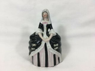 Porcelain Lady Figurine Bell Old From Germany