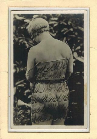 French Nude Woman Transparent Lingerie 1910 - 1920 Photo Postcard S12