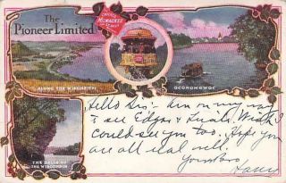 The Pioneer Limited,  Chicago,  Milwaukee,  St.  Paul Railway Vintage Postcard