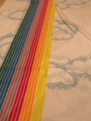 Vintage Pacific Rainbow Twin Flat Sheet,  Pillowcase Wamsutta Style 5